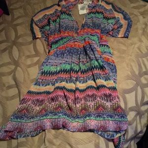 Multi color beach cover up